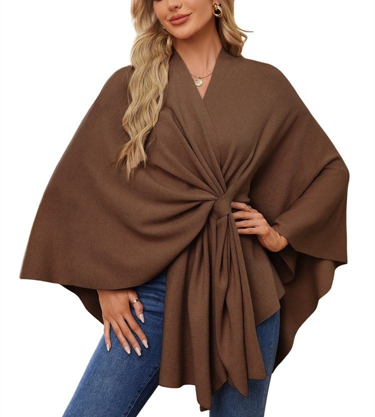 üî•Elegant Shawl Wraps Soft Open Front Poncho Shawl Wraps