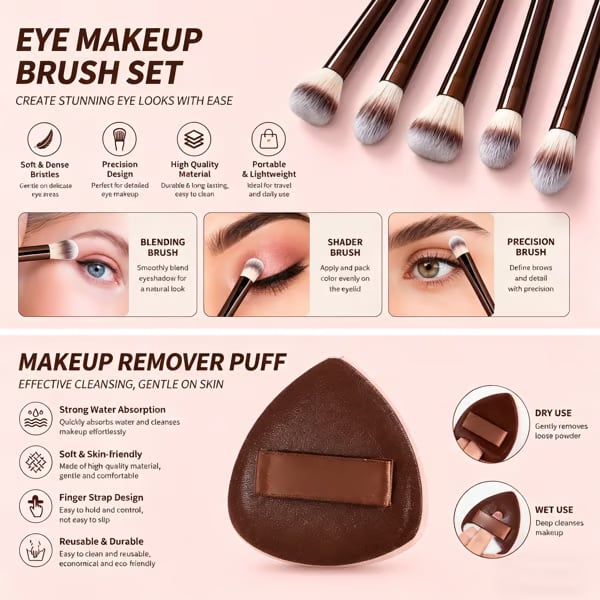 üíÑ‚ú® Professional Makeup Brush Set - Perfect for Women & Girls