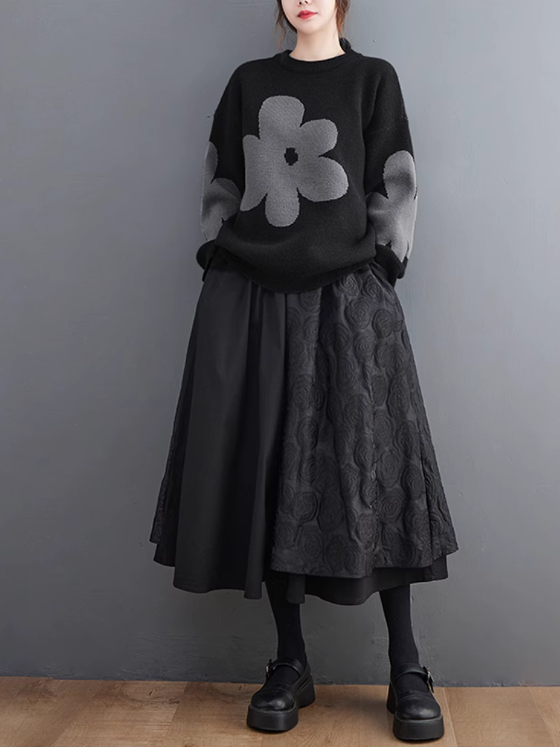 Cozy Women's Floral Sweater - Chic & Trendy | Eva Trends