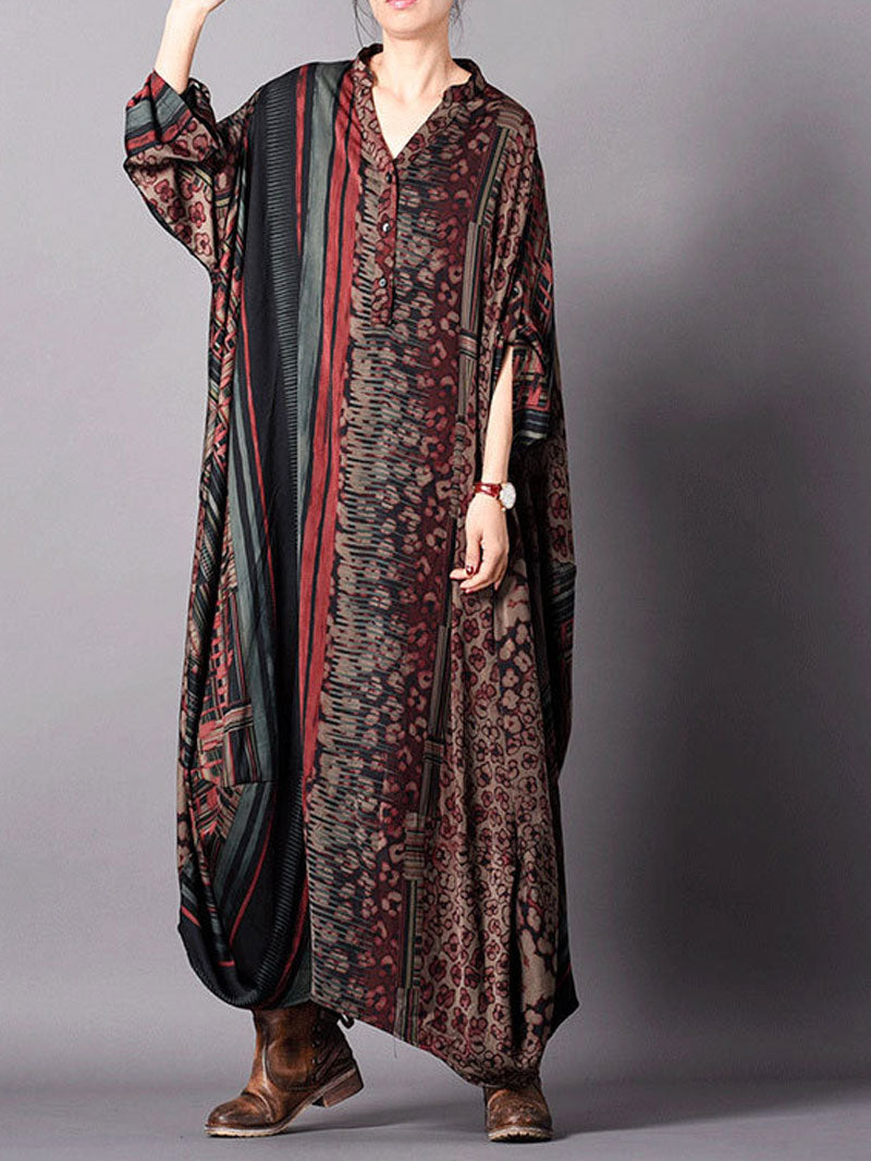 Elegant Women's Print Maxi Dress | Eva Trends