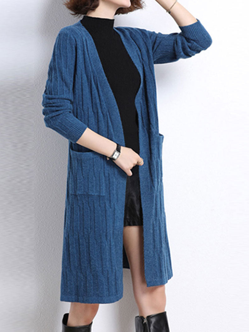 Chic Women's Long Knitted Cardigan | Eva Trends
