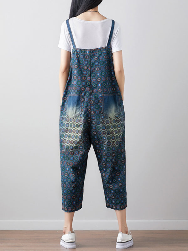 Vintage Ripped Cotton Dungarees for Women | Eva Trends