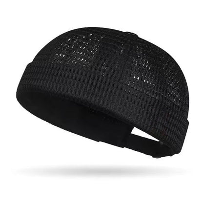 üî•Men‚Äôs Breathable Brimless Docker Hat ‚Äì Lightweight Mesh Skull Cap for Summer Outdoor Wear