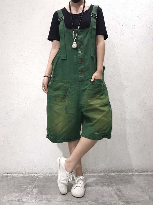 Soft Cotton Romper Overall Shorts  with Adjustable Straps | Eva Trends