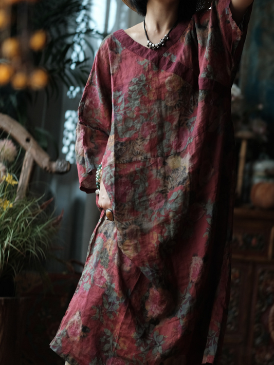 Women's Summer Stylish Relaxed Loose Printed Dress