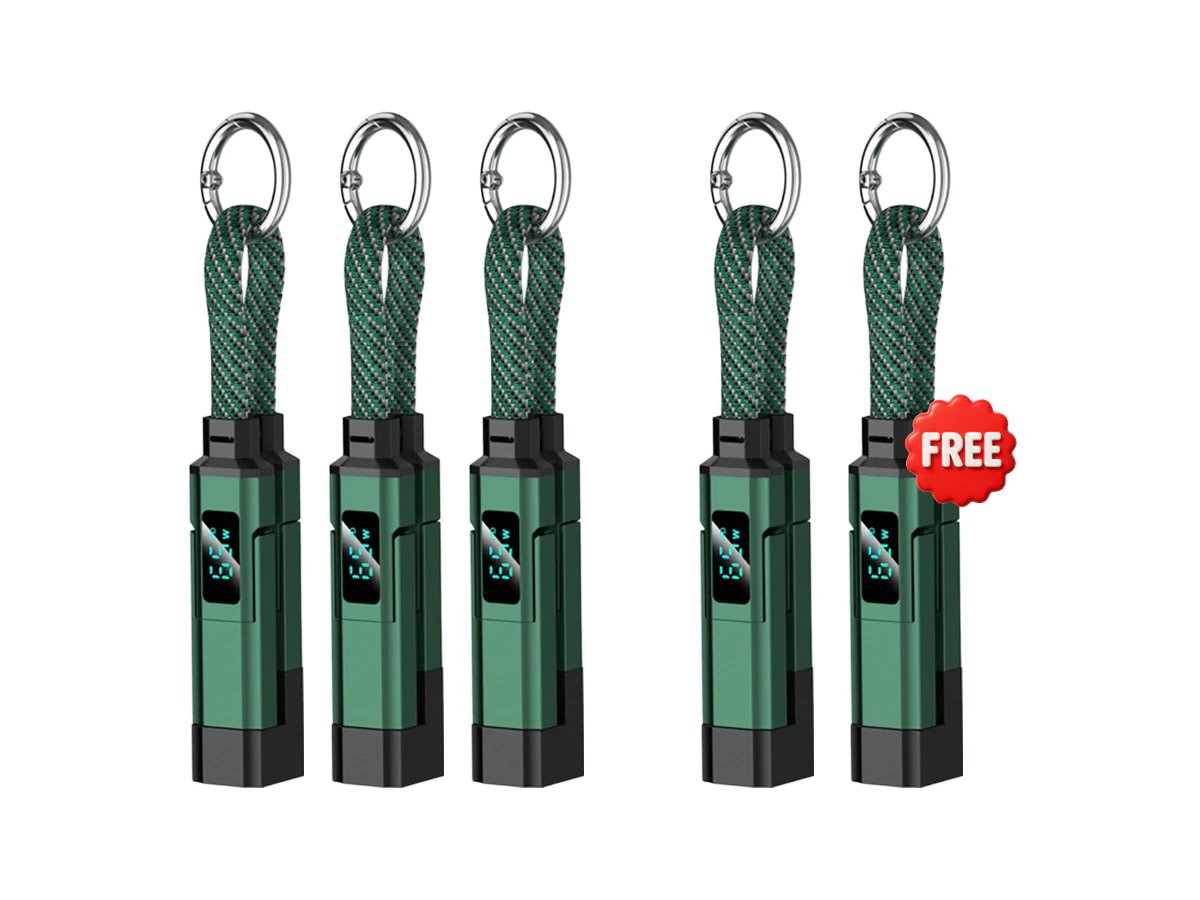 üî•Limited Time SALE 40% OFFüî•4-in-1 Digital Display Keychain Charging Cable