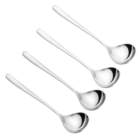 üç≤ 4/6 PCs Stainless Steel Soup Spoon Set