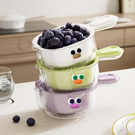 üî•Kitchen Dual-Layer Draining Basket with Handle