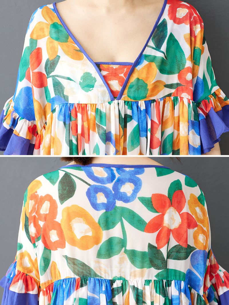 Stylish Summer Floral Midi Dress for Women | Eva Trends