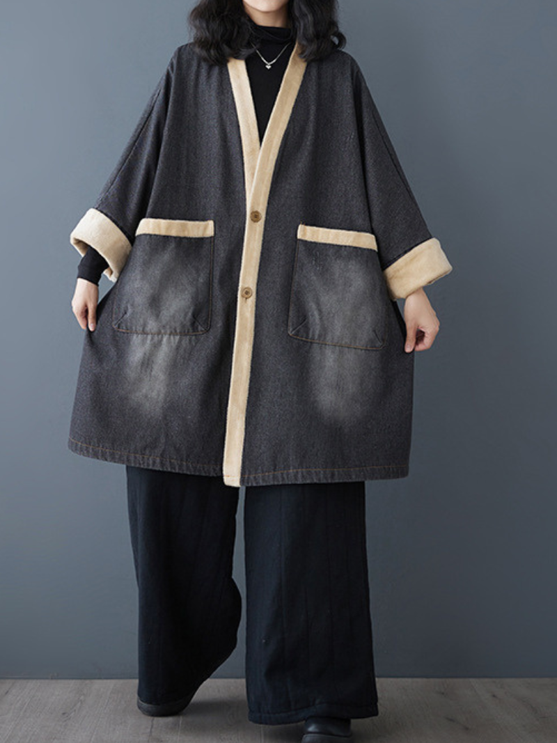 Women's Everyday Wear Comfortable Denim V-Neck Jacket