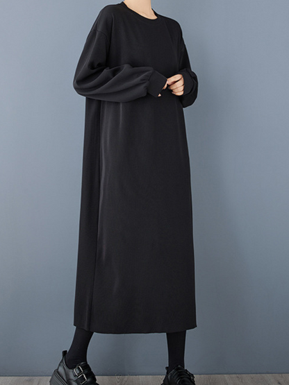 Chic & Cozy Women's Crew Neck Midi Dress | Eva Trends
