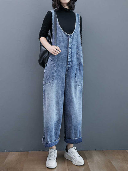 Denim Adjustable Strap Overalls - Comfy Everyday Fit | Eva Trends