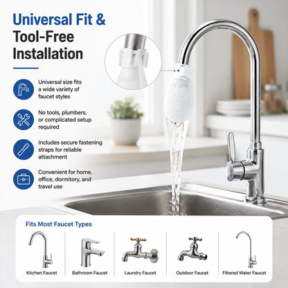 Faucet Filter Cotton Bags - Universal, 100 PCS Splash-Proof Faucet Filter üåüSet
