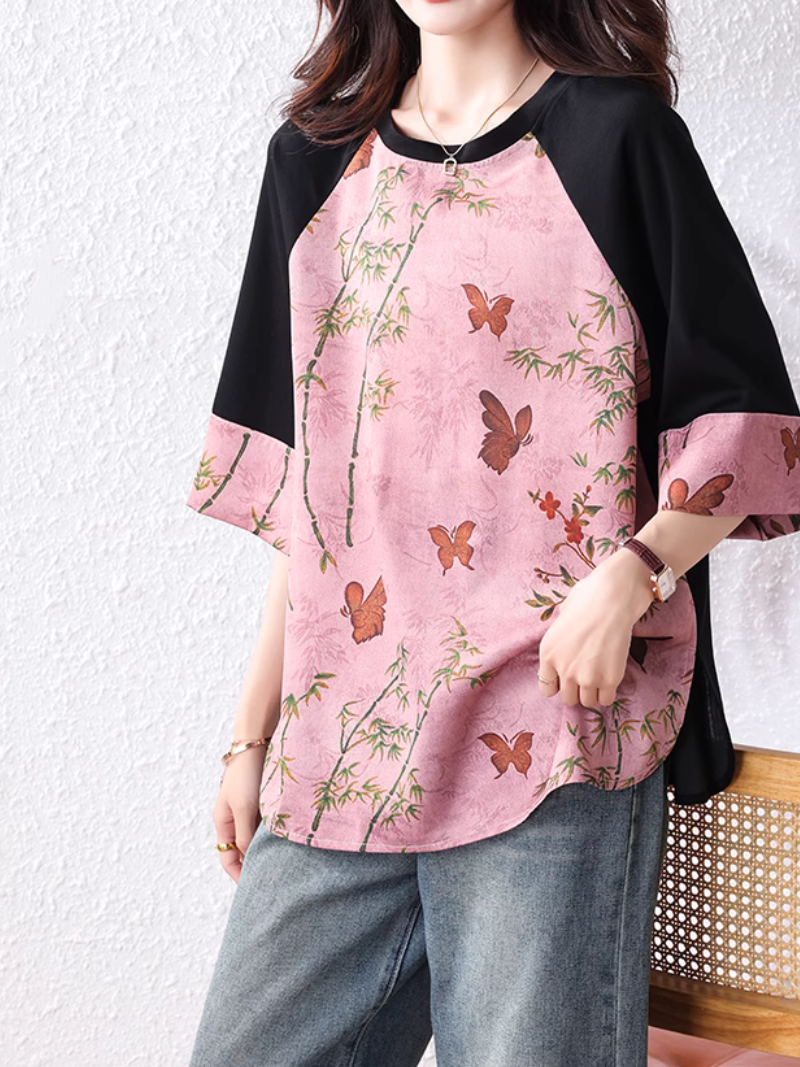 Stylish Women's Loose Western Floral Top | Eva Trends