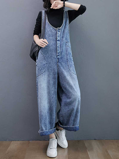 Denim Adjustable Strap Overalls - Comfy Everyday Fit | Eva Trends