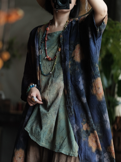 Stylish Women's Printed Loose Cardigan | Eva Trends
