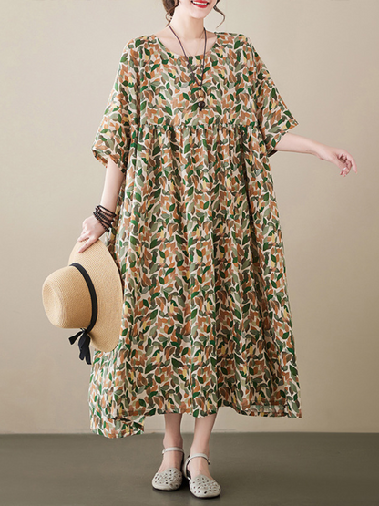 Ever-Pretty Women's Round Neck Smock Dress