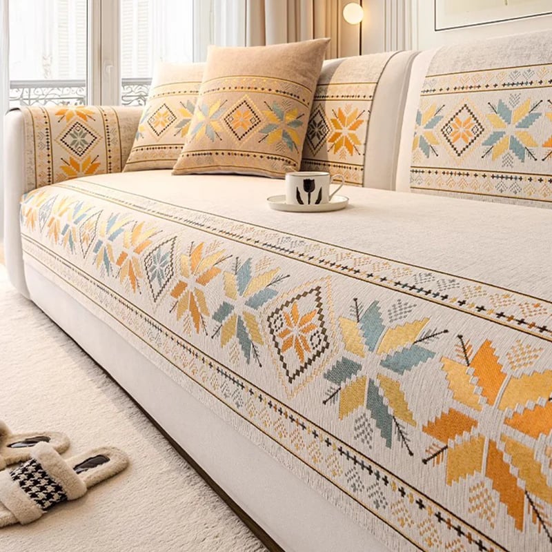 üå∏ Non-Slip Bohemian Chenille Sofa Cushion Cover ‚Äì Soft, boho pattern & machine washable ‚Äì Non-slip backing, fits most sofas ‚Äì perfect for cozy home decor or pet-friendly spaces üêæ
