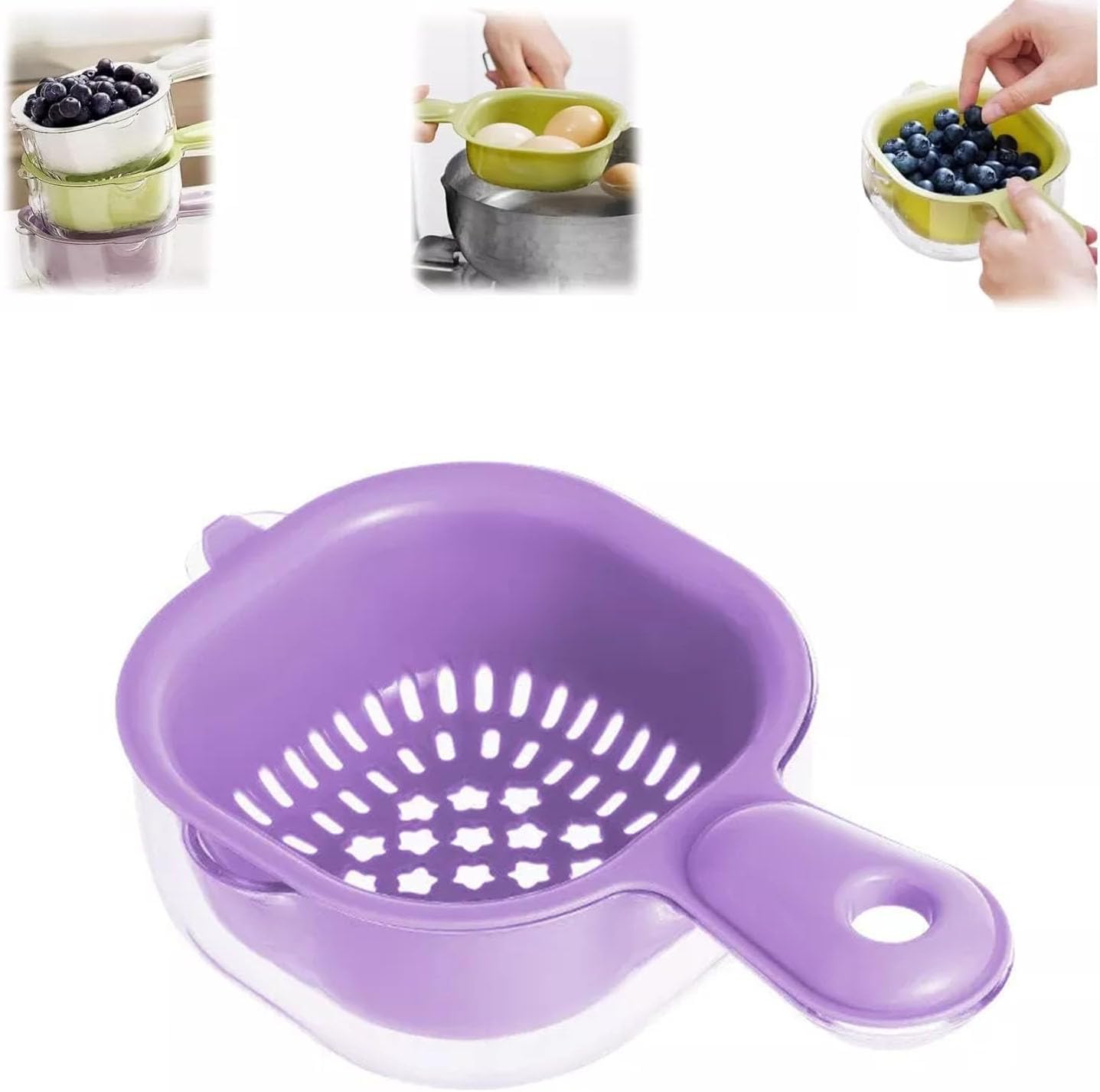 üî•Kitchen Dual-Layer Draining Basket with Handle