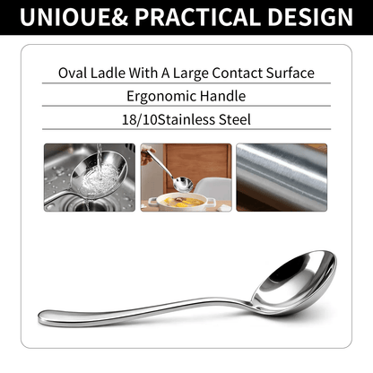 üç≤ 4/6 PCs Stainless Steel Soup Spoon Set