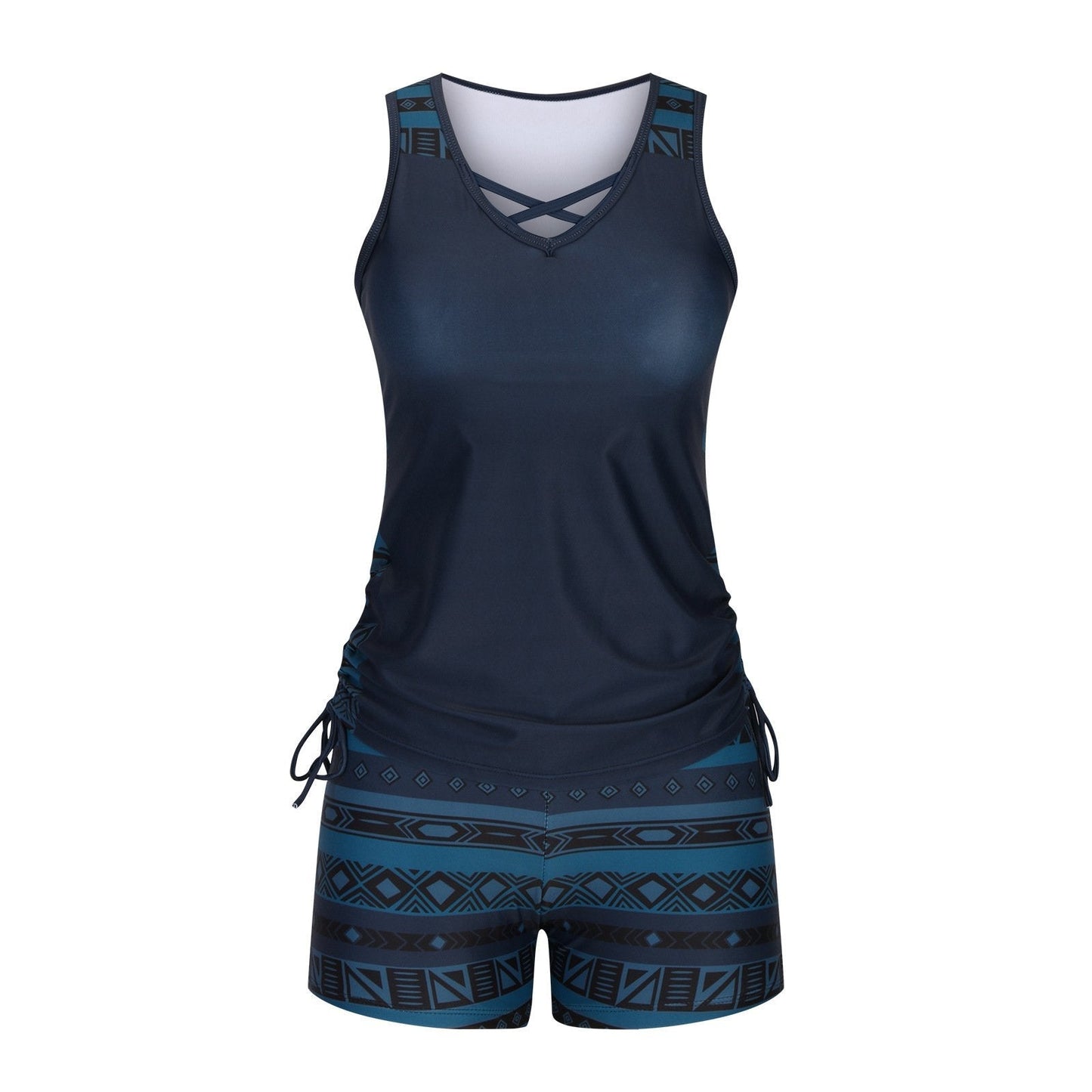 Women's Tummy Control Tankini Set with Built-In Bra ‚Äì Flattering Boho Swimwear with Shortsüíù