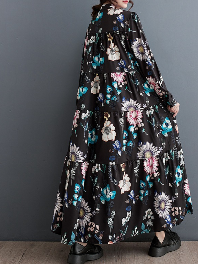 Stylish Printed Button Up Smock Dress for Women | Eva Trends