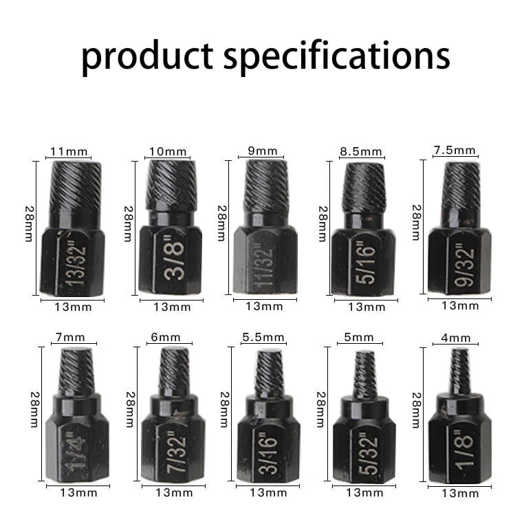 Dailyardtool¬Æ Broken Head Bolt Screw Cap Extractor Broken Head Screw Hexagon Socket Bolt Removal Tool