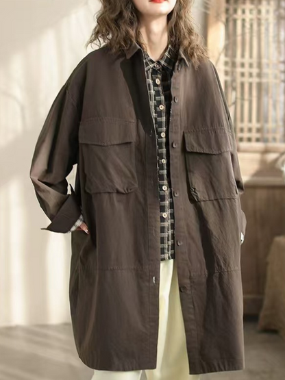 Women's Classic & Comfy Look with Lapel Collar Jacket