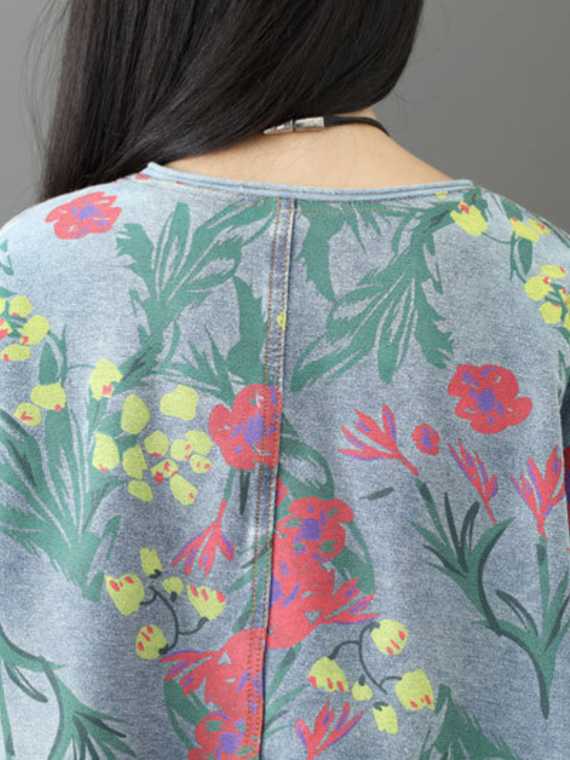 Women's  Summer Casual & Soft Floral Large Pockets Midi Dress