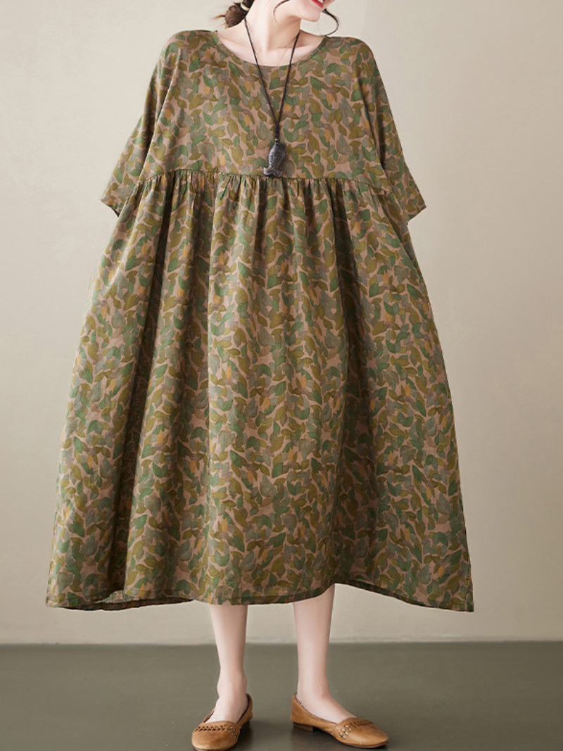 Ever-Pretty Women's Round Neck Smock Dress