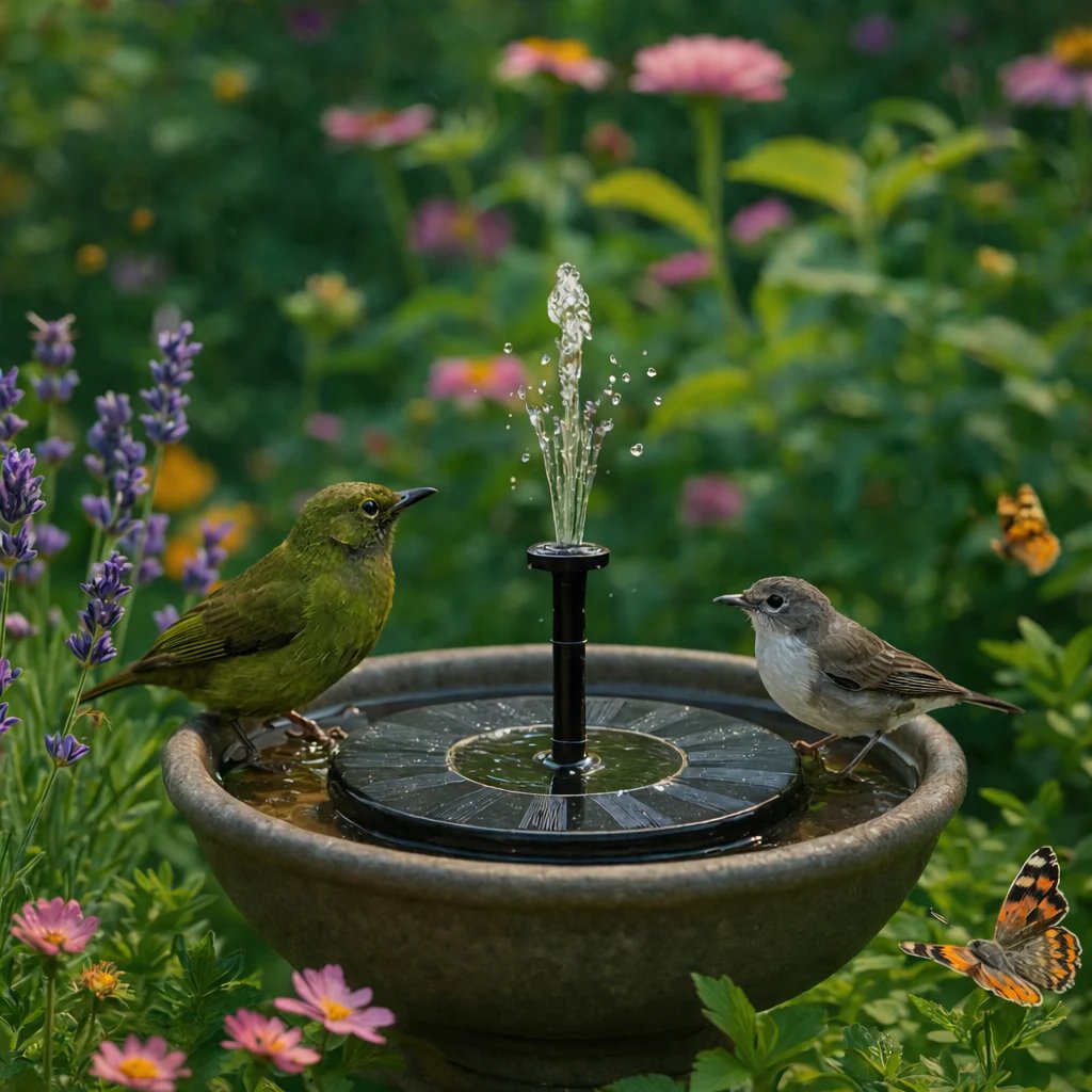 ‚òÄÔ∏è Solar-Powered Fountain ‚ú®Garden Oasis, No Wires No Hassleüí¶