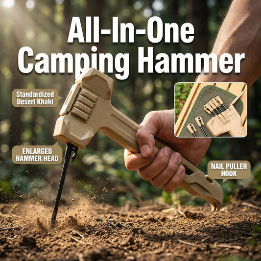üî®üèïÔ∏èMultifunctional Camping Hammer & Tent Stake Puller‚ú®