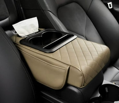 üî• Multifunctional PU Leather Car Armrest Box Mat