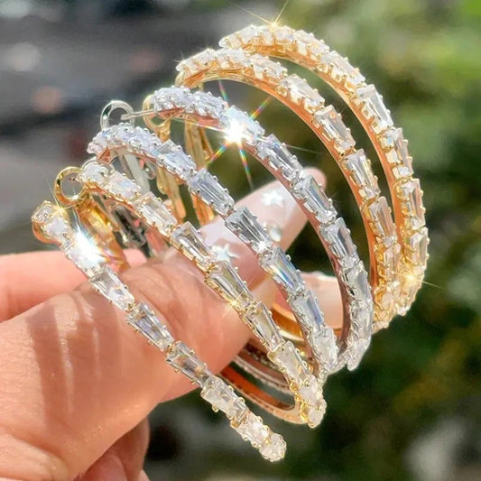 üíé ‚ú® Women's Sparkling CZ Hoop Earrings ‚Äì Micro-Paved, Lightweight Copper & Bold Design ‚Äì Elegant, Versatile & Perfect Gift üí´