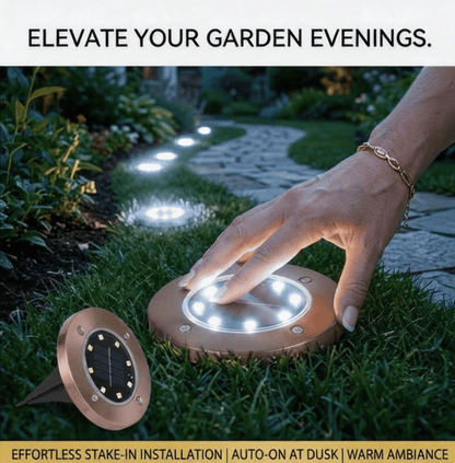 ‚òÄÔ∏è Solar Powered 8-LED Ground Lights | Outdoor Pathway Lighting