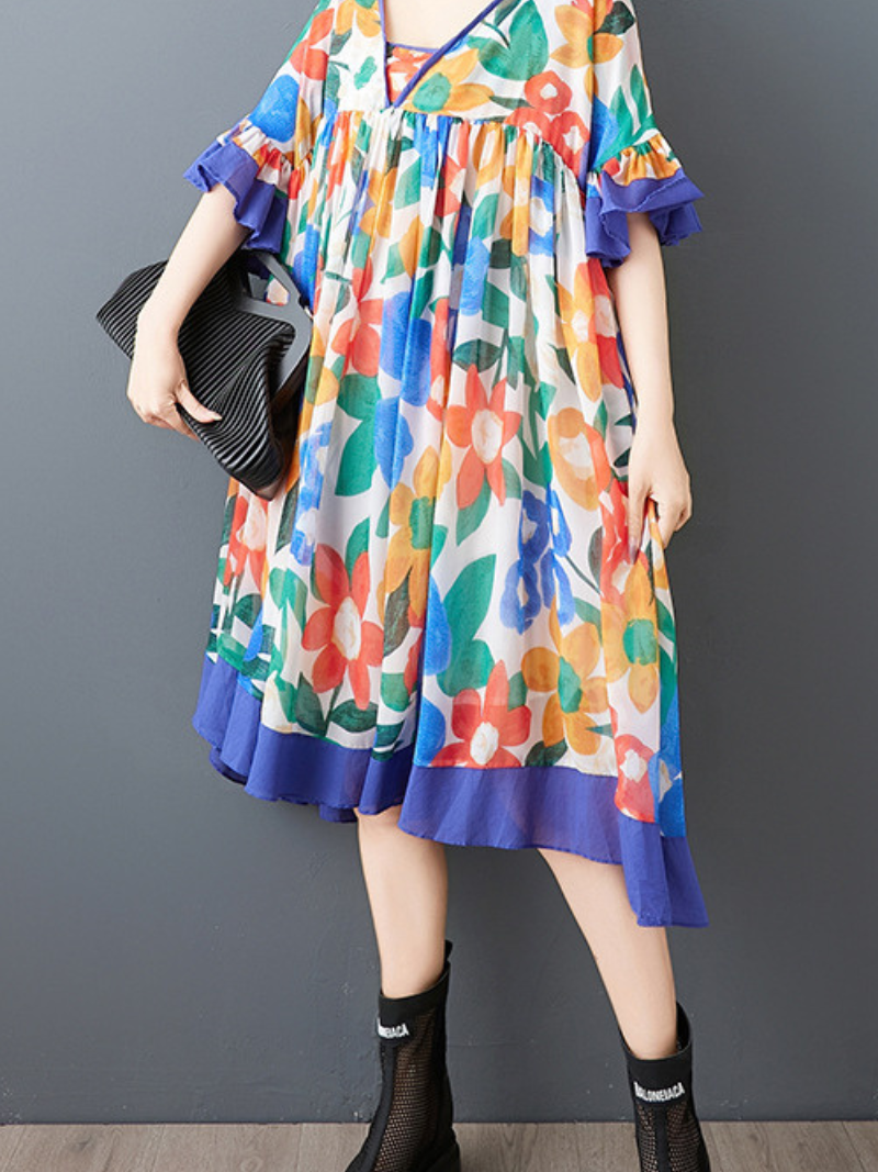 Stylish Summer Floral Midi Dress for Women | Eva Trends
