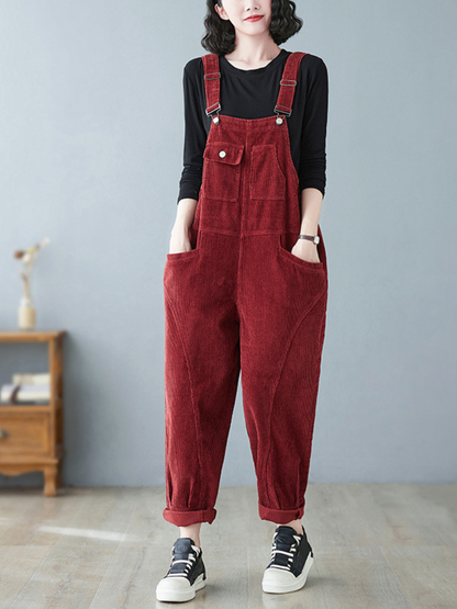 Bib Overalla - Casual Pocket Style | Eva Trends