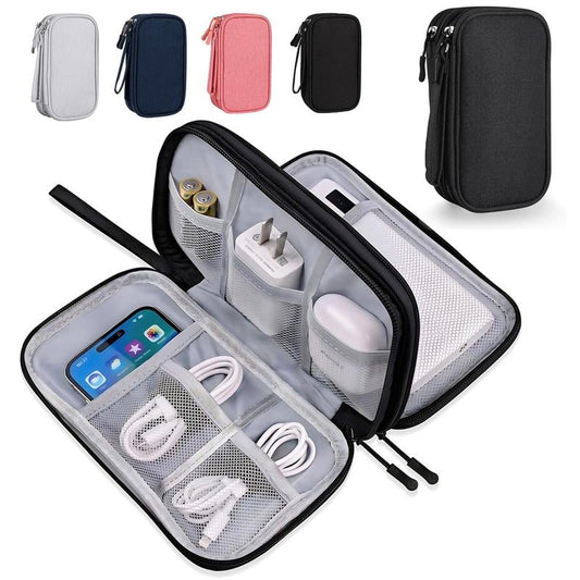 üî•Travel Cable Organizer Pouch, Double Layers All-in-One Storage Bag for Cord