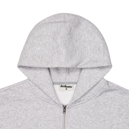 350 GSM 'Heather Grey' Zip-Up Hoodie