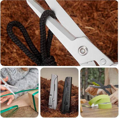 ‚úÇÔ∏è 2-in-1 Foldable EDC Scissors with Built-In Ruler