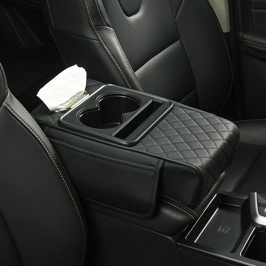 üî• Multifunctional PU Leather Car Armrest Box Mat
