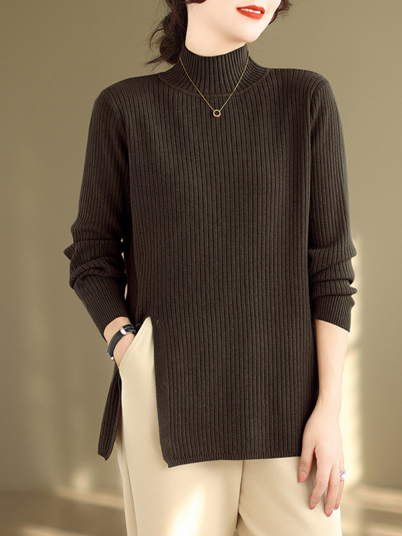 Cozy Women's Knitted Turtleneck Sweater | Eva Trends