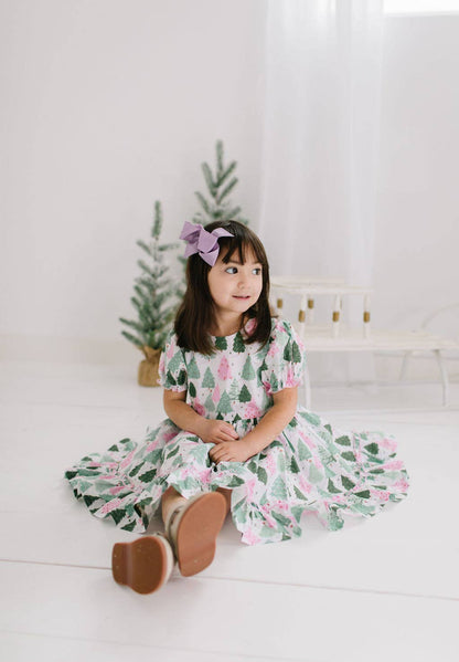 Aura Poplin Dress in Christmas Tree