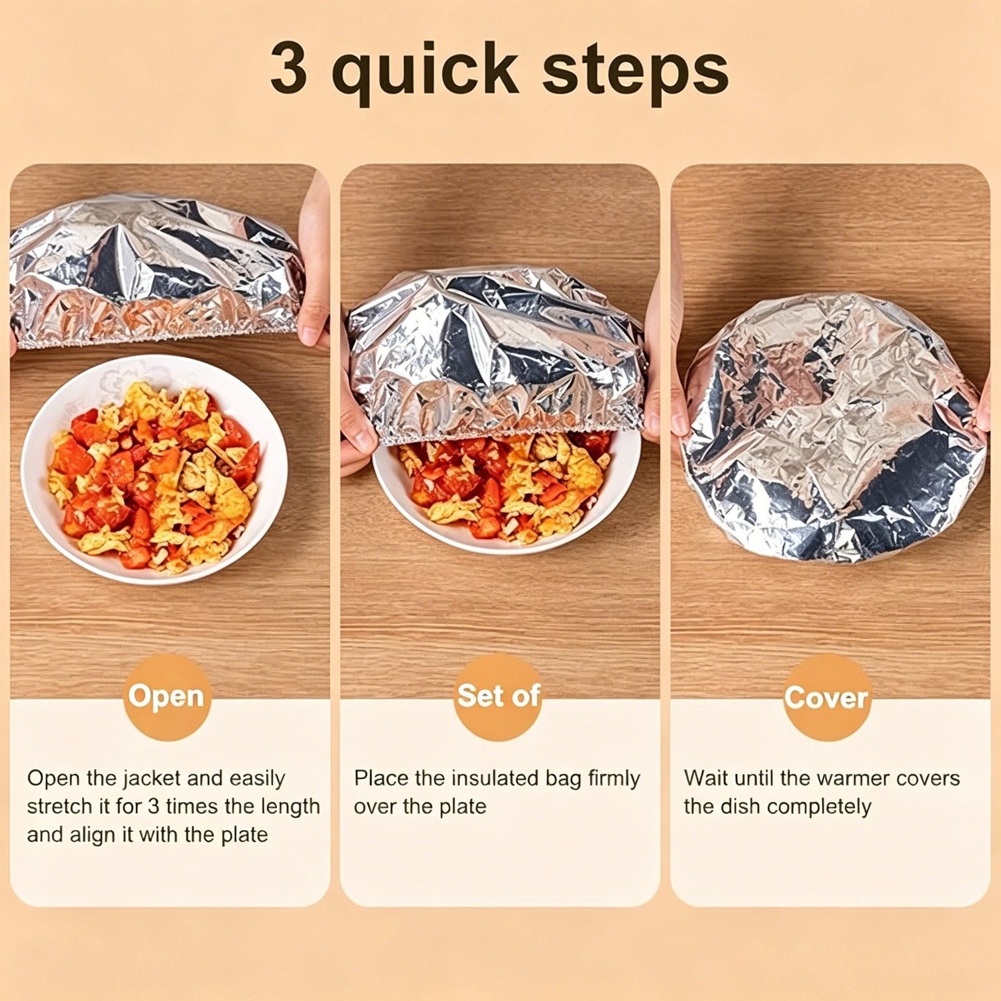 üçΩÔ∏èReusable Aluminum Foil Thermal Food Cover ‚Äî Heat-Retaining, Washable & Freshness-Preserving Kitchen Essential
