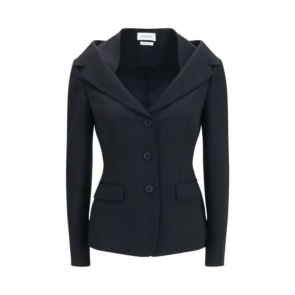 Alexander McQueen Black Wool Oves Aries Full-Length Jacket