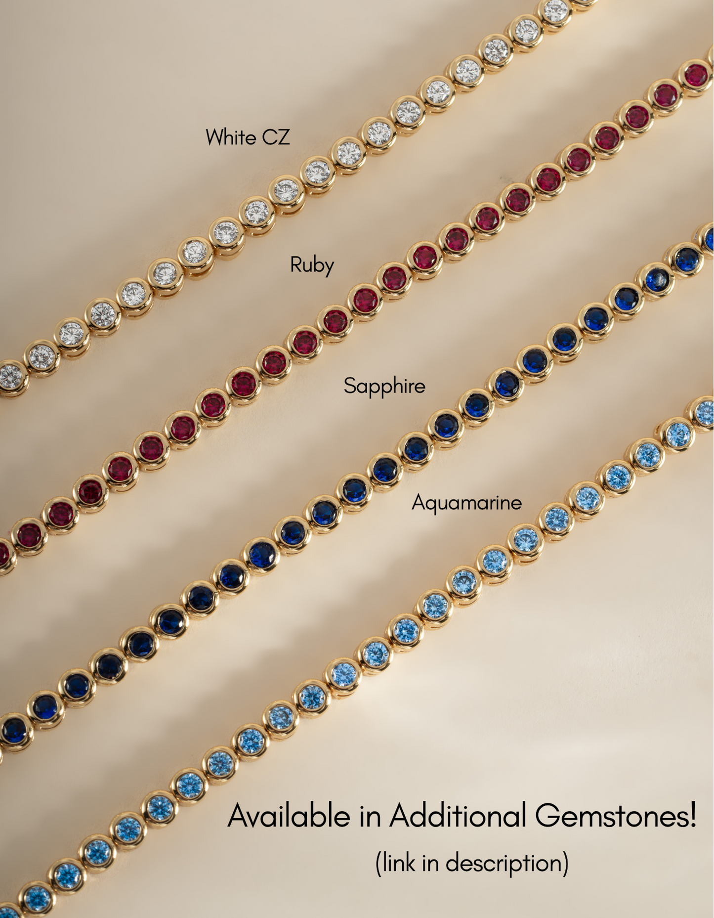 Round Bezel Tennis Necklace