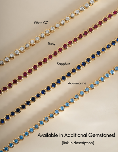 Round Bezel Tennis Bracelet