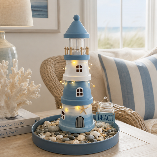 üåäLighted Coastal Lighthouse Tabletop Decor