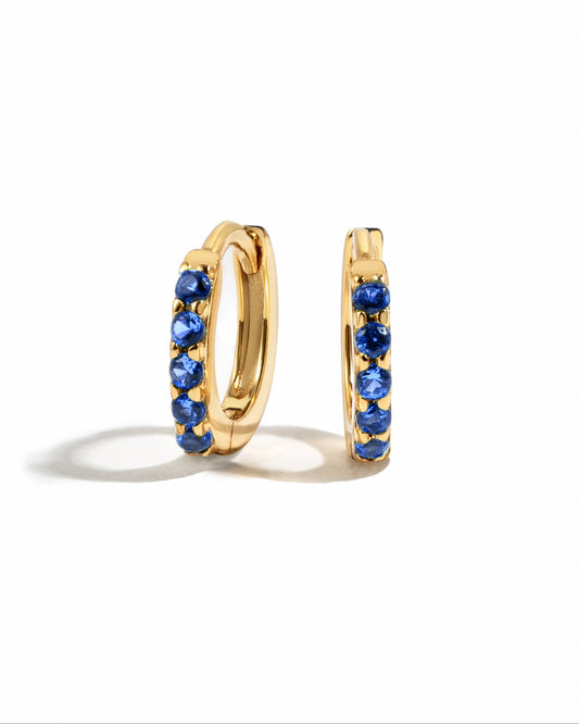 7mm Sapphire Huggies
