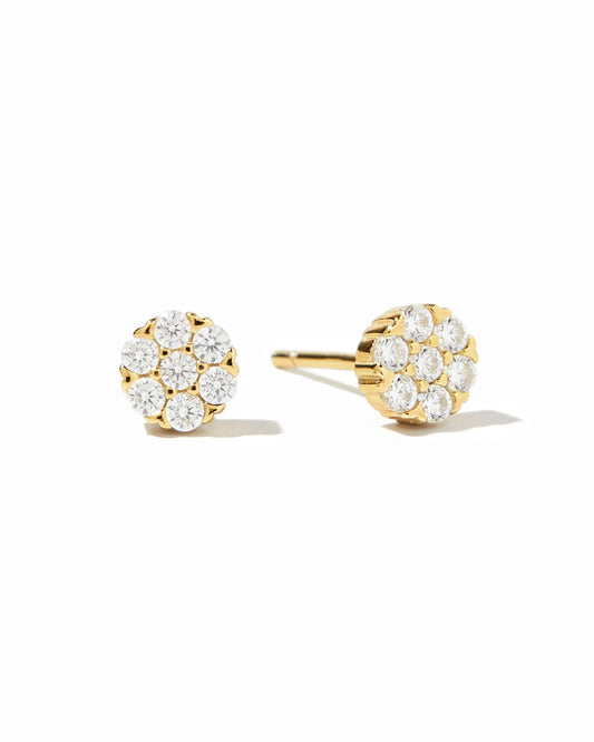 6mm Diamond Cluster Studs